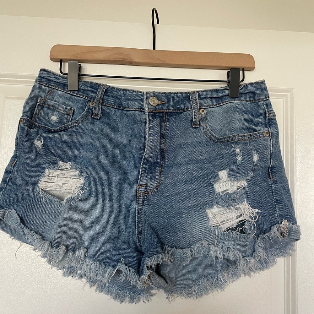 Distressed Jean Shorts